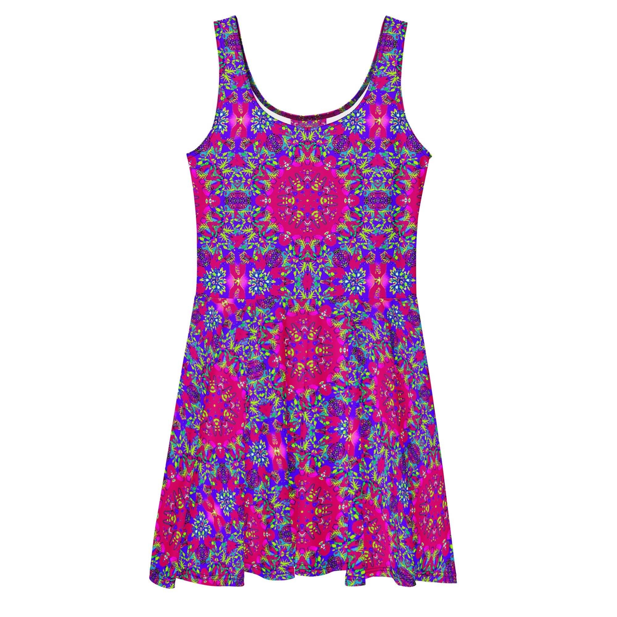 Collection of colourful patterned dresses with bold prints and stylish everyday designs