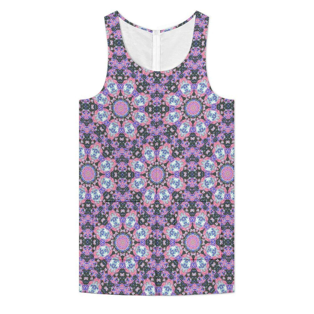 Artsadd Pastel Purple Mandala Geometric Print Sleeveless Romper | Vibrant Apparel New Zealand