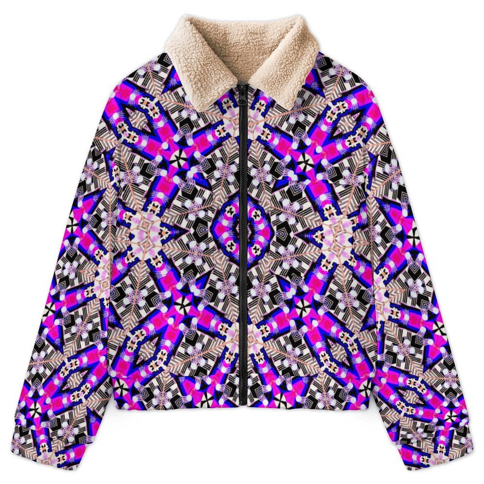 Artsadd Kaleido Circle Pocket Fleece Jacket | Vibrant Apparel NZ