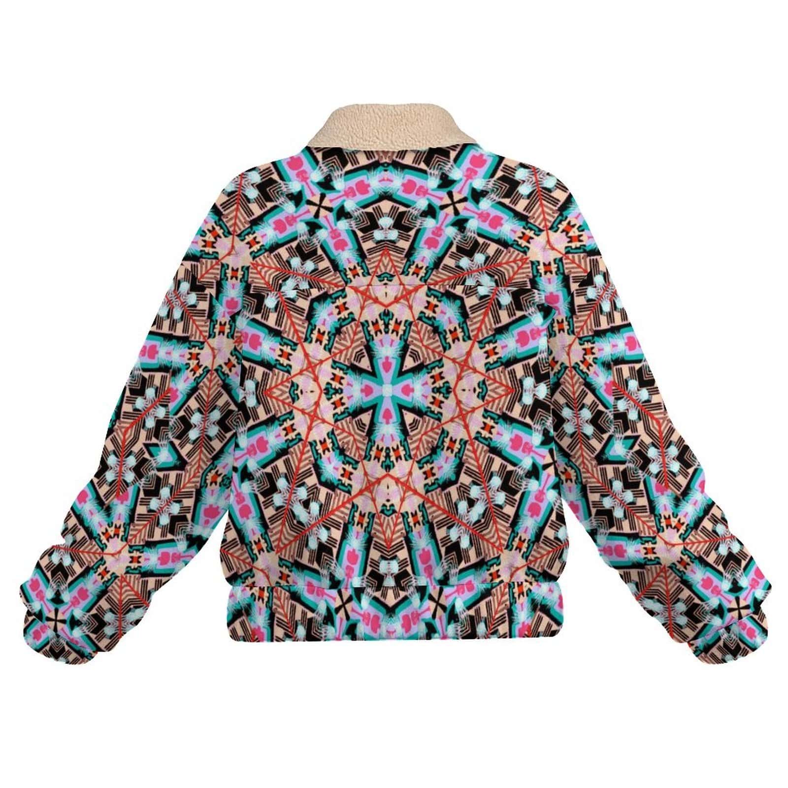 Artsadd Aztec Kaleidoscope Pocket Fleece Jacket | Vibrant Apparel NZ