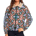 Artsadd white / S Aztec Kaleidoscope Pocket Fleece Jacket | Vibrant Apparel NZ