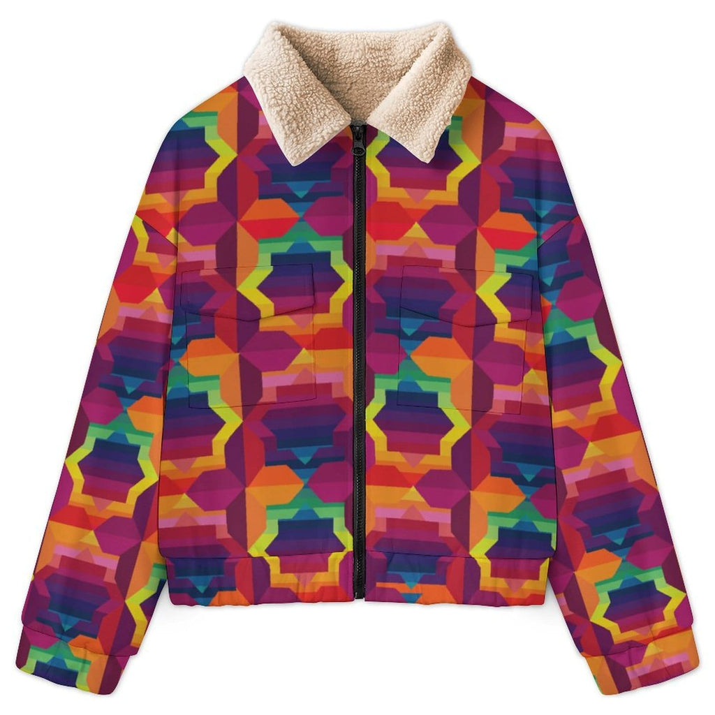 Artsadd Moroccan Multicolor Pocket Fleece Jacket | Vibrant Apparel NZ
