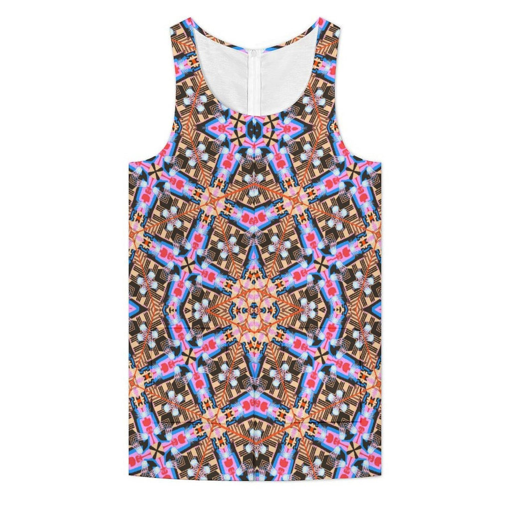 Artsadd Earthly Geometric Ley Lines Print Sleeveless Romper