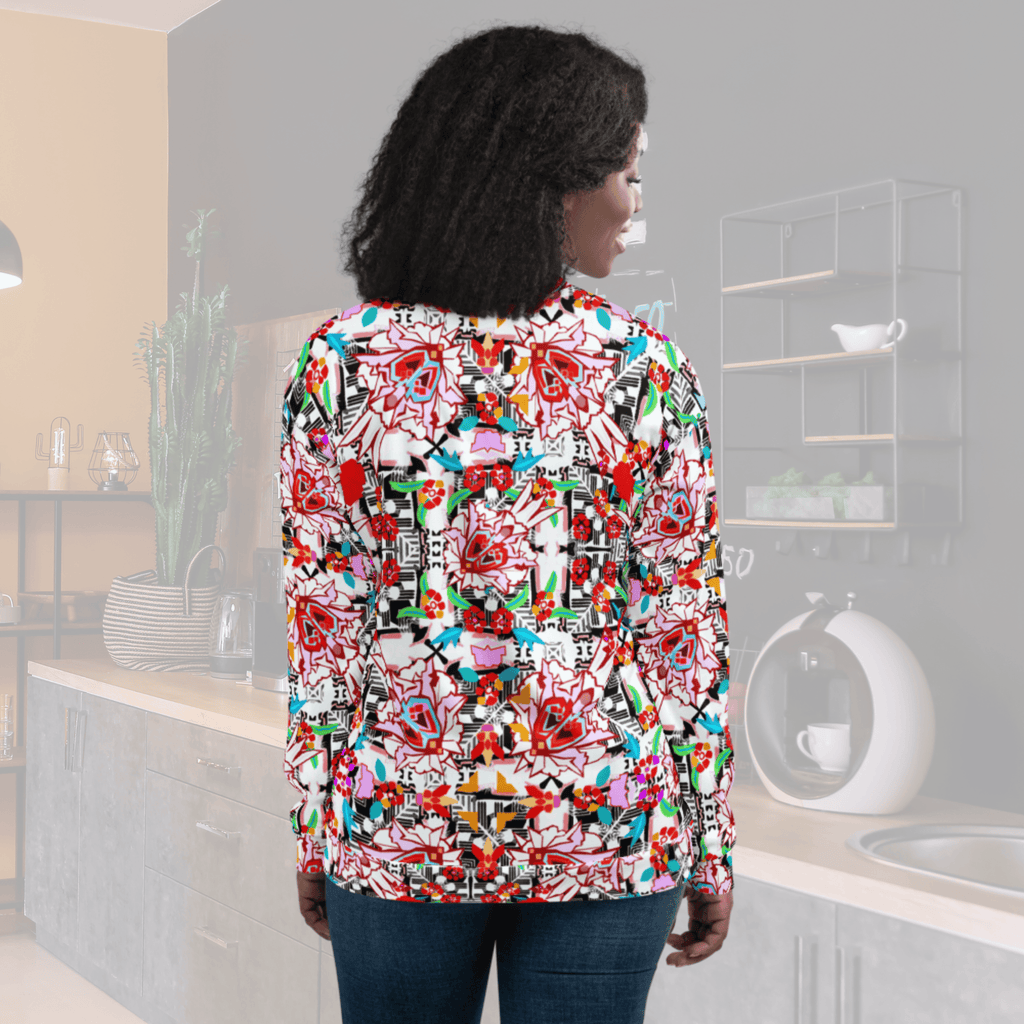 Vibrant Apparel New Zealand CUT-SEW Floral Maze Bomber Jacket | Vibrant Apparel NZ