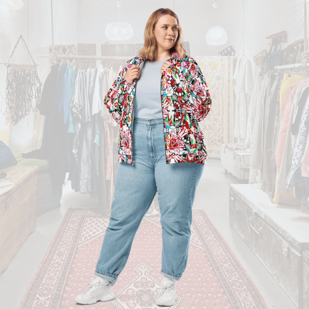 Vibrant Apparel New Zealand CUT-SEW Floral Maze Bomber Jacket | Vibrant Apparel NZ