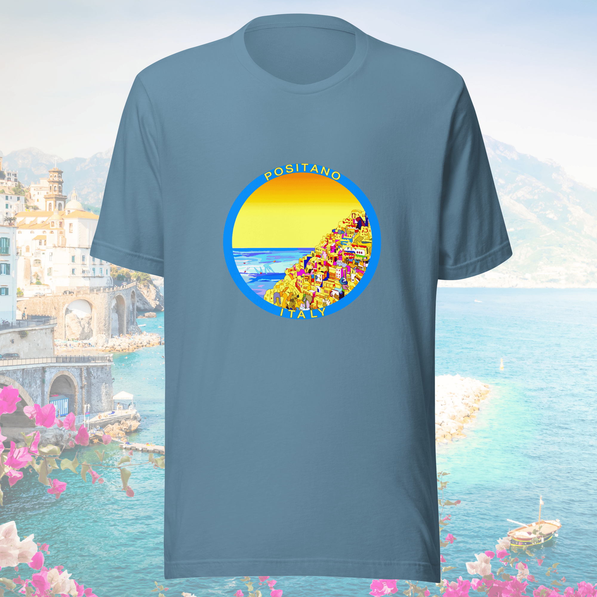 Vibrant Apparel New Zealand T-SHIRT Positano Italy Cotton T-Shirt