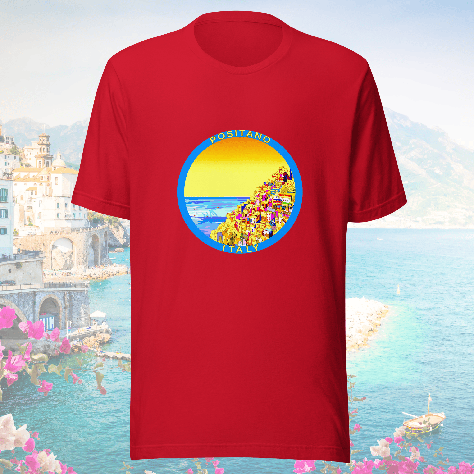 Vibrant Apparel New Zealand T-SHIRT Positano Italy Cotton T-Shirt