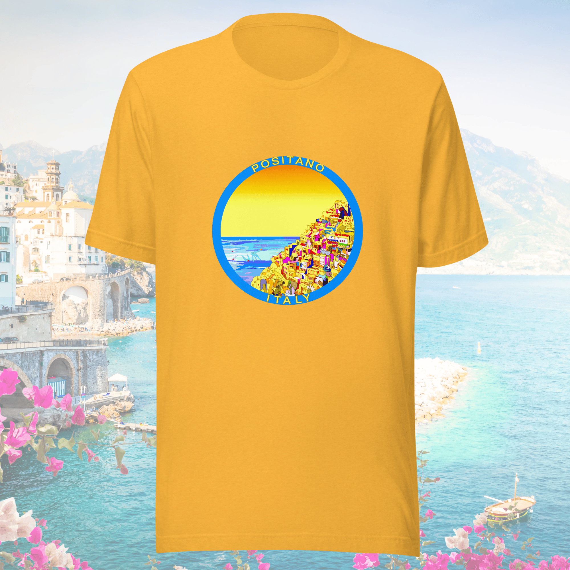 Vibrant Apparel New Zealand T-SHIRT Positano Italy Cotton T-Shirt