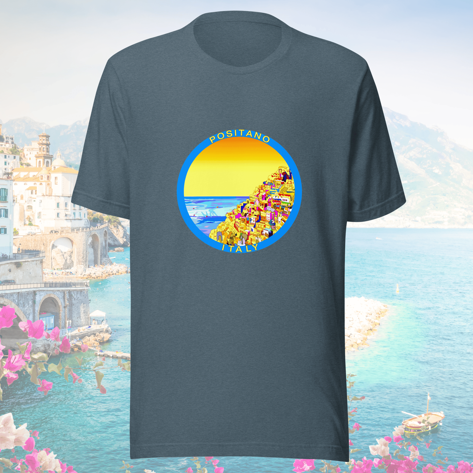 Vibrant Apparel New Zealand T-SHIRT Positano Italy Cotton T-Shirt