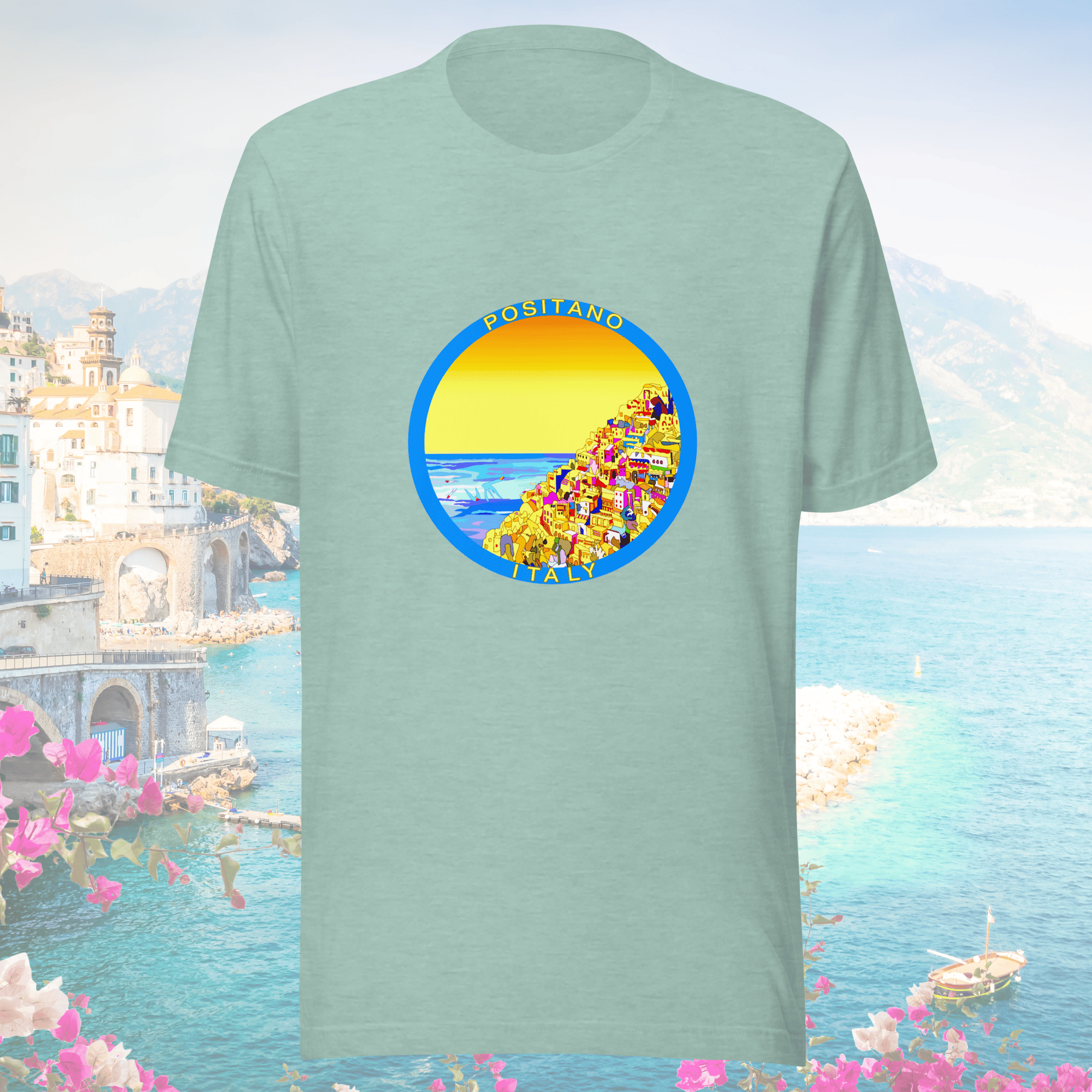 Vibrant Apparel New Zealand T-SHIRT Positano Italy Cotton T-Shirt