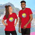 Vibrant Apparel New Zealand T-SHIRT Red / XS Positano Italy Cotton T-Shirt