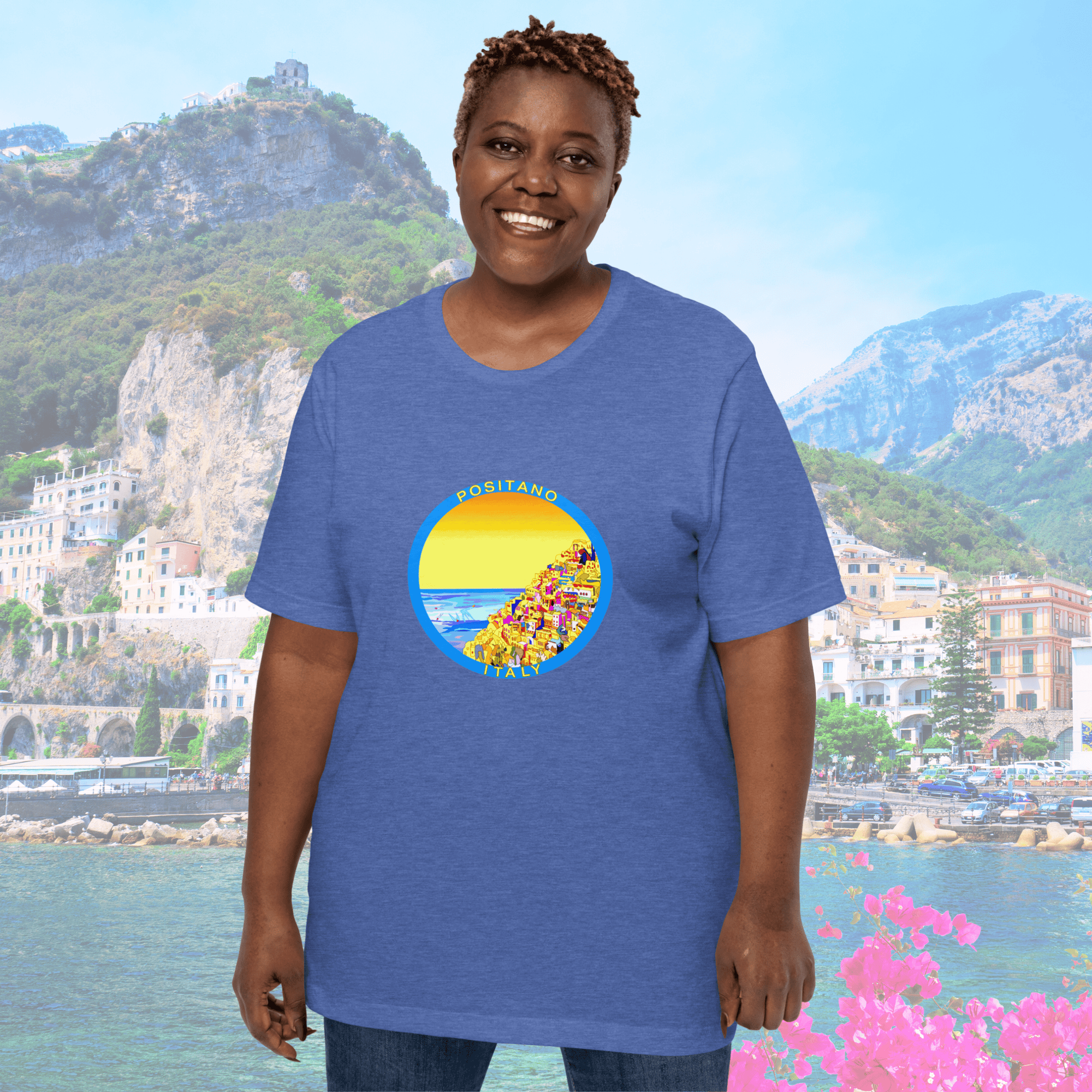 Vibrant Apparel New Zealand T-SHIRT Heather True Royal / S Positano Italy Cotton T-Shirt