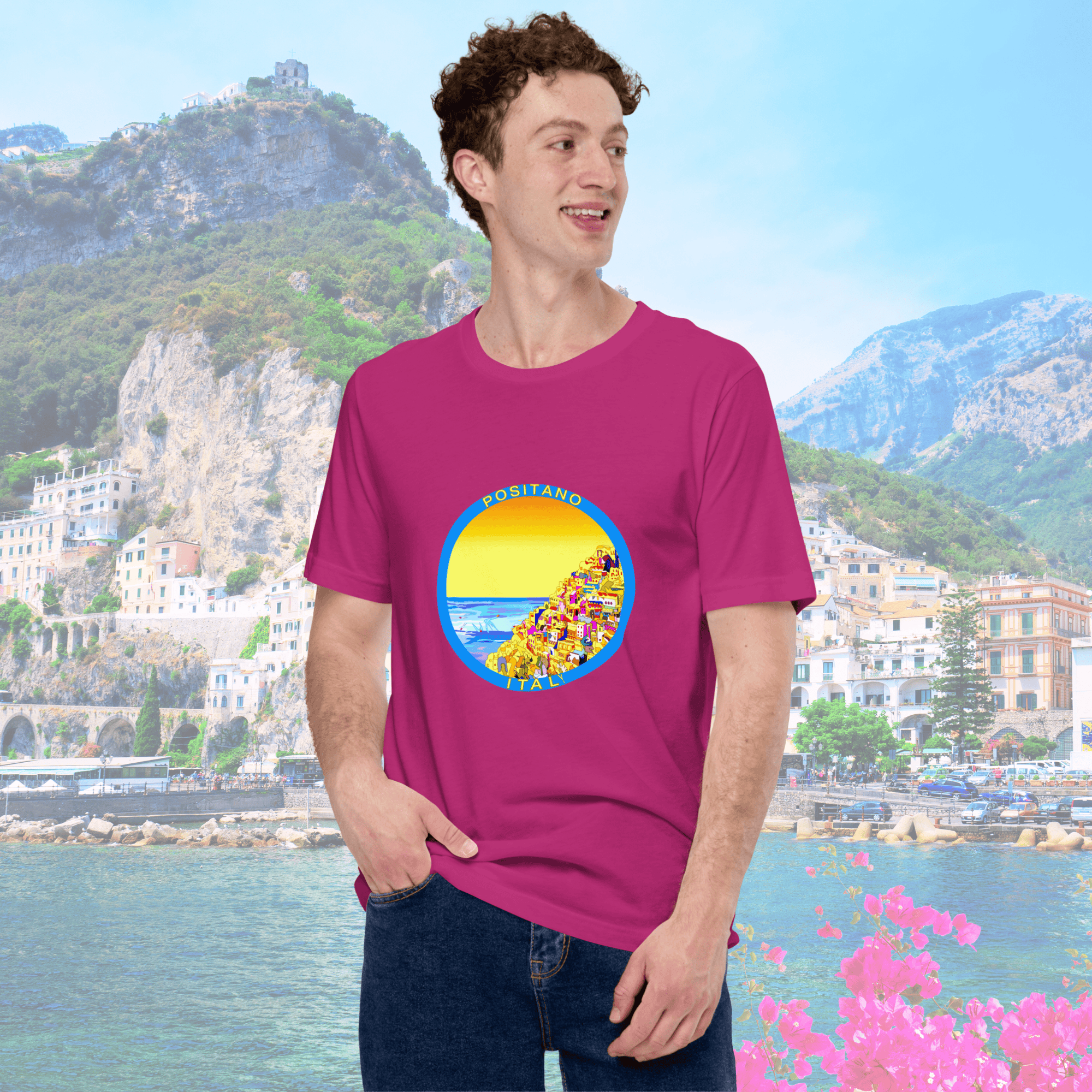 Vibrant Apparel New Zealand T-SHIRT Berry / S Positano Italy Cotton T-Shirt