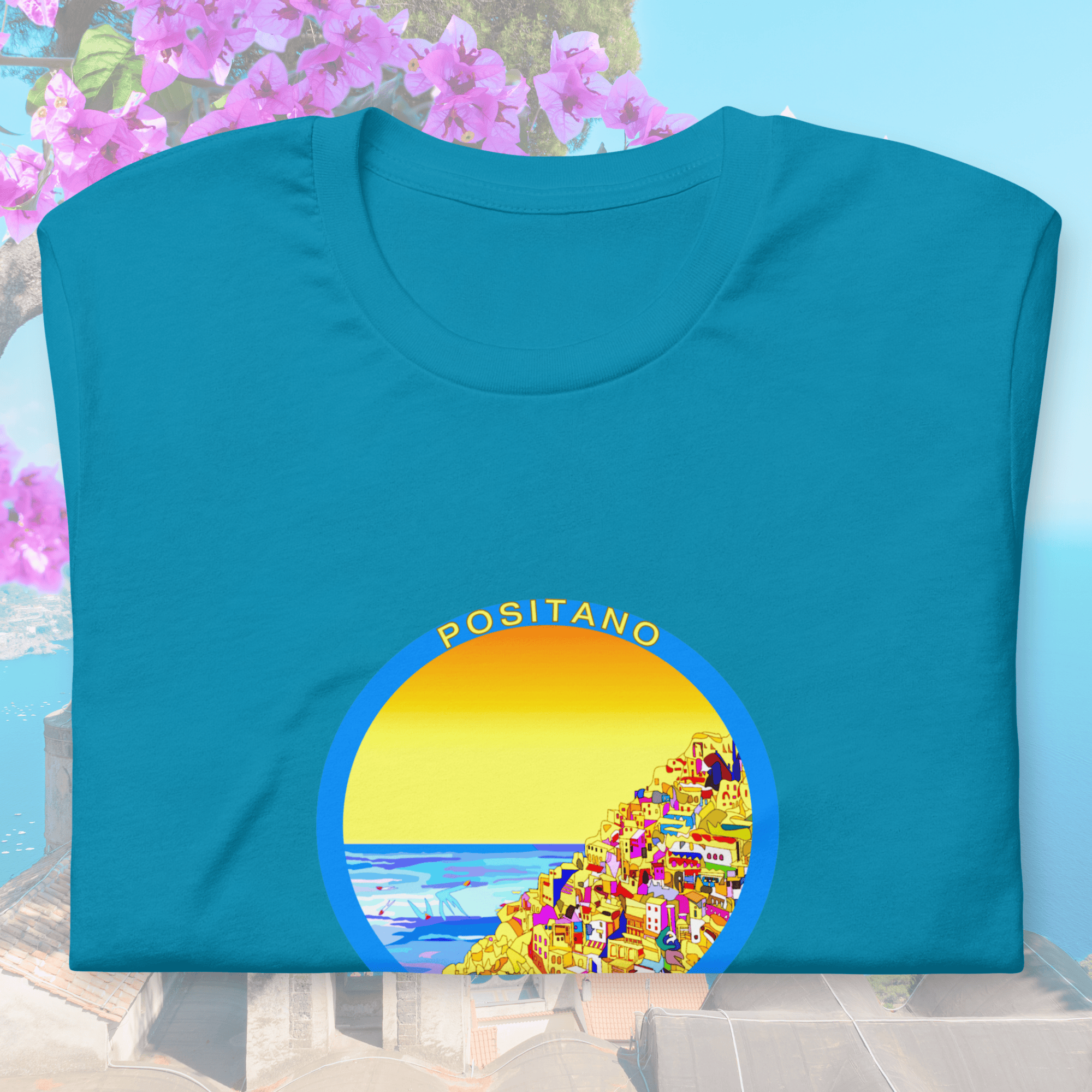 Vibrant Apparel New Zealand T-SHIRT Positano Italy Cotton T-Shirt