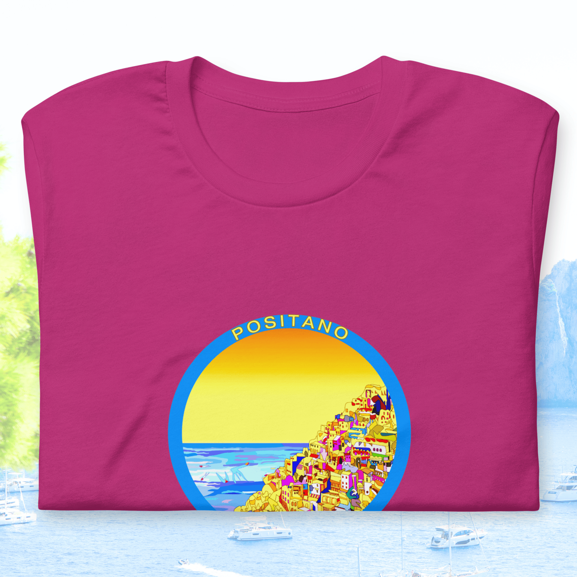Vibrant Apparel New Zealand T-SHIRT Positano Italy Cotton T-Shirt