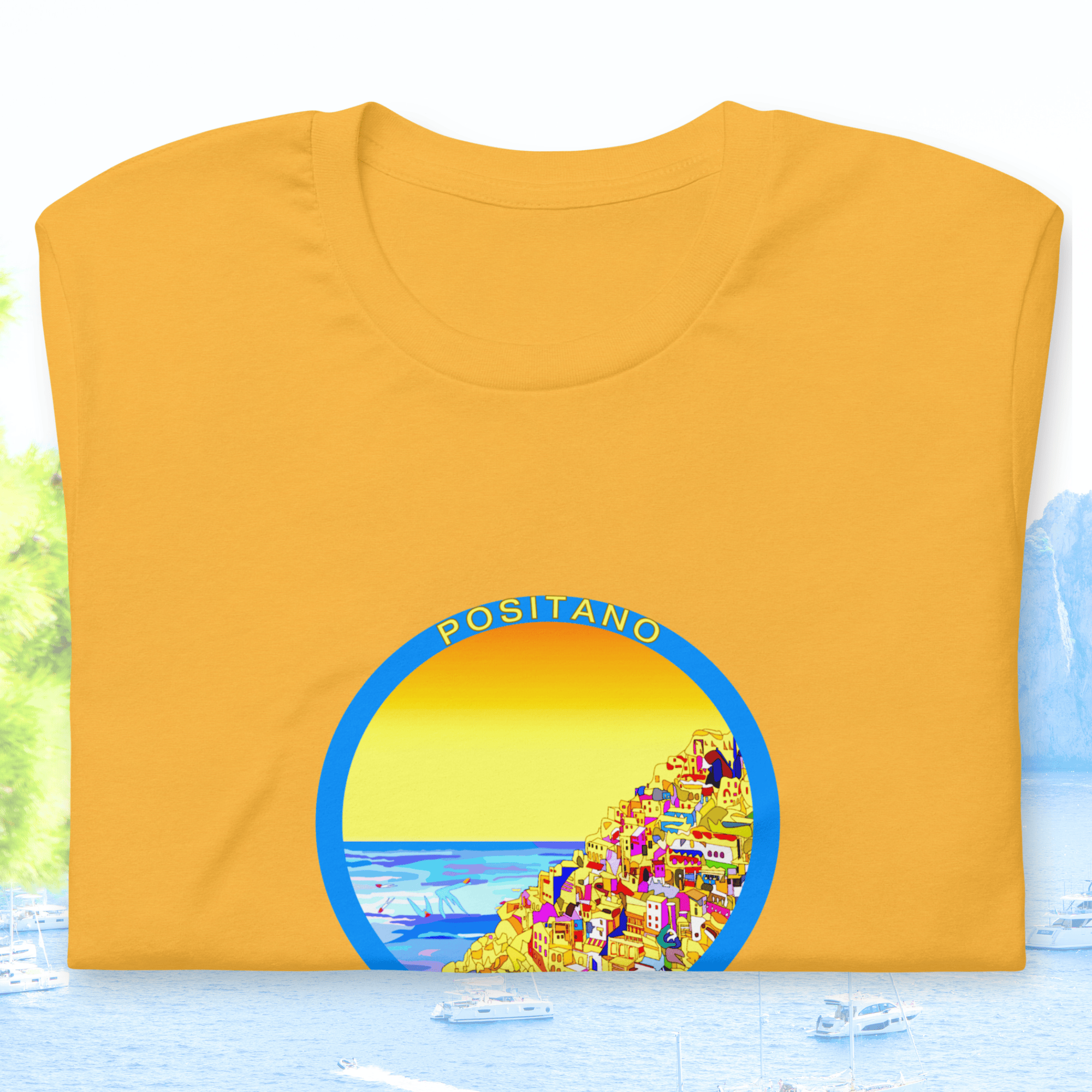 Vibrant Apparel New Zealand T-SHIRT Positano Italy Cotton T-Shirt