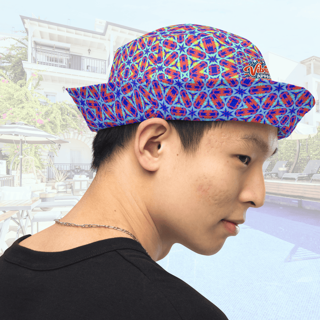 Vibrant Apparel New Zealand Hat Reversible Electric Star Geometric Bucket Hat –  – 2-in-1 Vibrant Streetwear