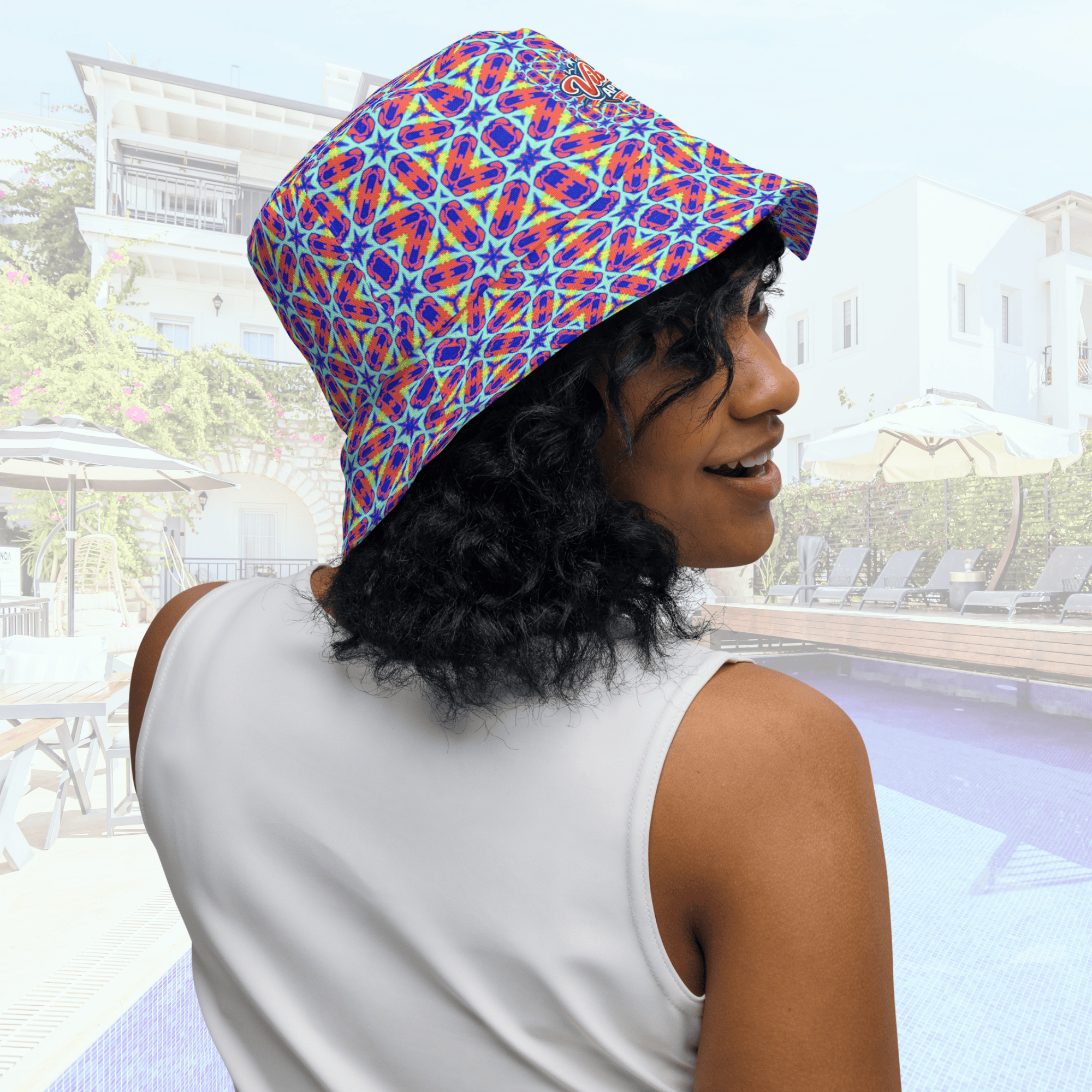 Vibrant Apparel New Zealand Hat Reversible Electric Star Geometric Bucket Hat –  – 2-in-1 Vibrant Streetwear