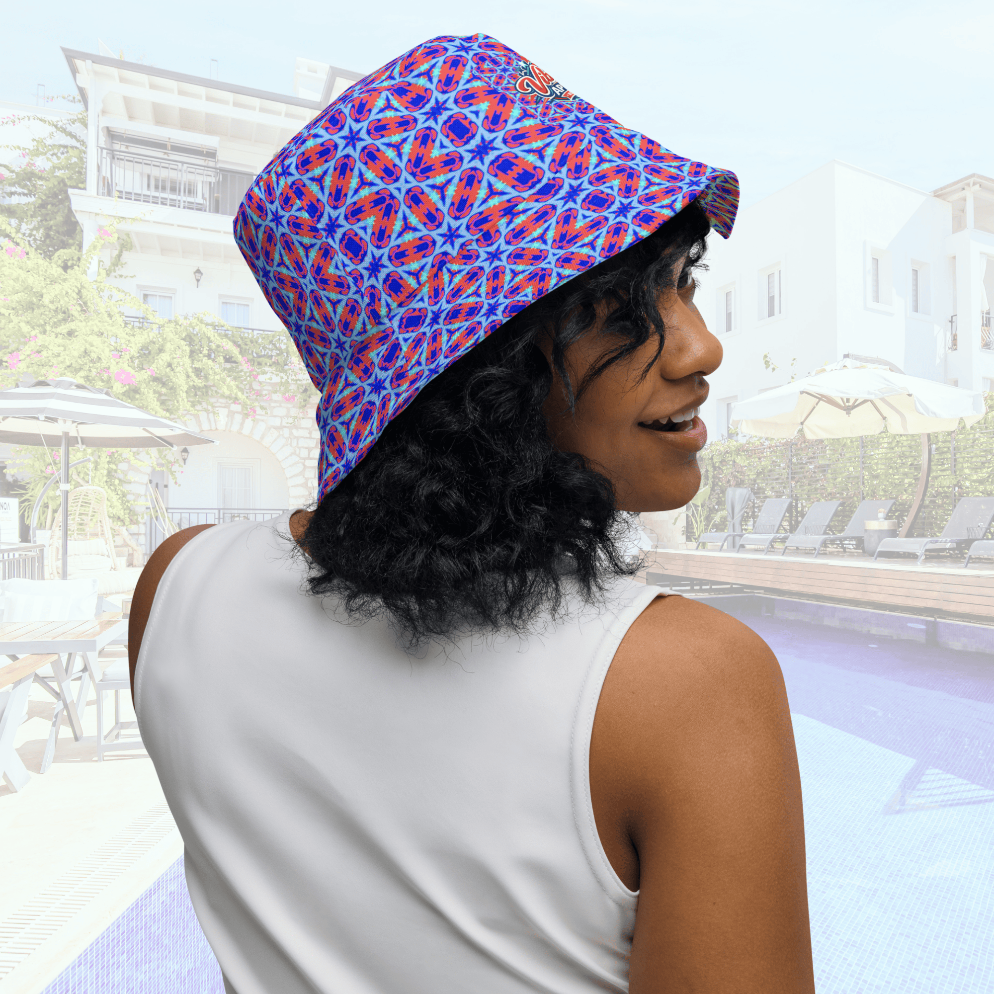 Vibrant Apparel New Zealand Hat Reversible Electric Star Geometric Bucket Hat –  – 2-in-1 Vibrant Streetwear