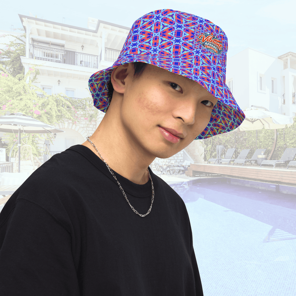 Vibrant Apparel New Zealand Hat Reversible Electric Star Geometric Bucket Hat –  – 2-in-1 Vibrant Streetwear