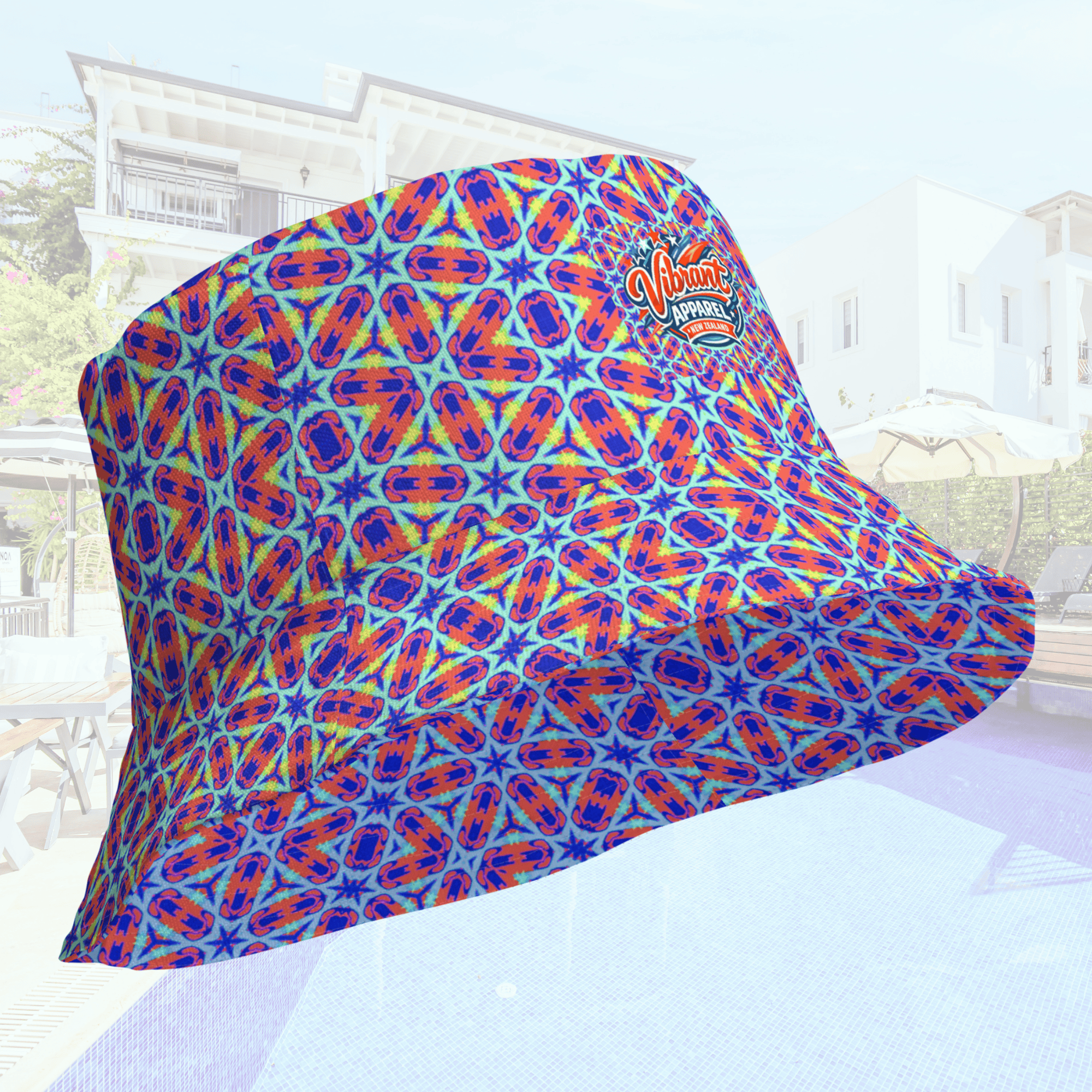 Vibrant Apparel New Zealand Hat Reversible Electric Star Geometric Bucket Hat –  – 2-in-1 Vibrant Streetwear