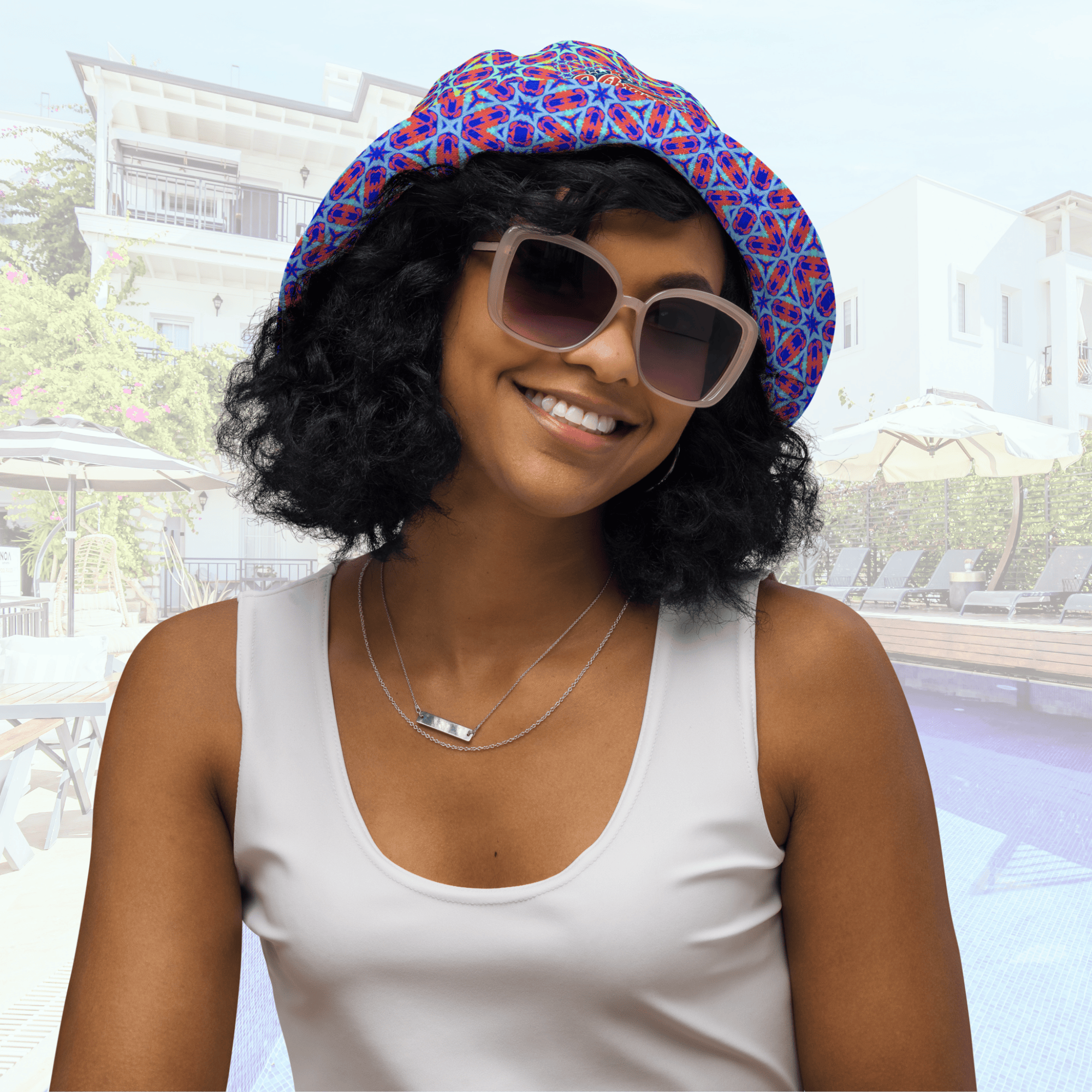 Vibrant Apparel New Zealand Hat Reversible Electric Star Geometric Bucket Hat –  – 2-in-1 Vibrant Streetwear