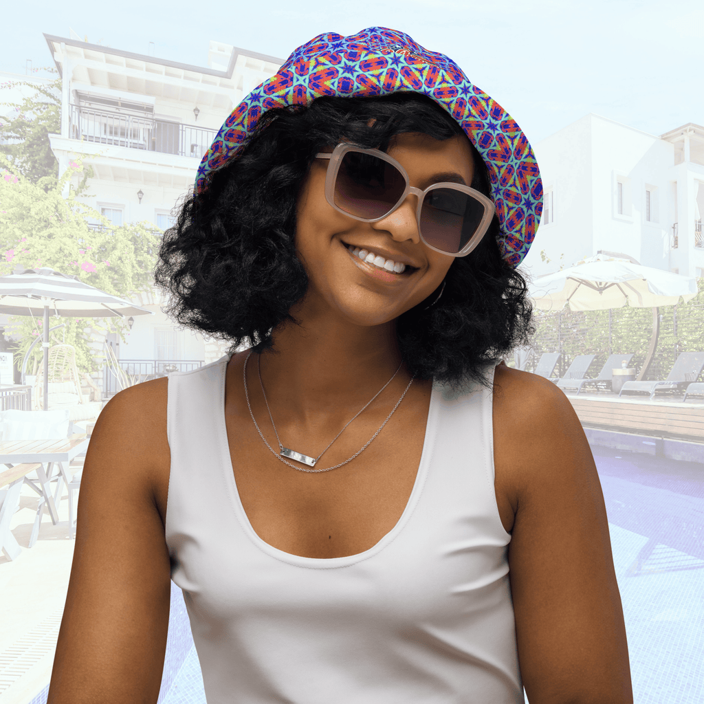 Vibrant Apparel New Zealand Hat Reversible Electric Star Geometric Bucket Hat –  – 2-in-1 Vibrant Streetwear