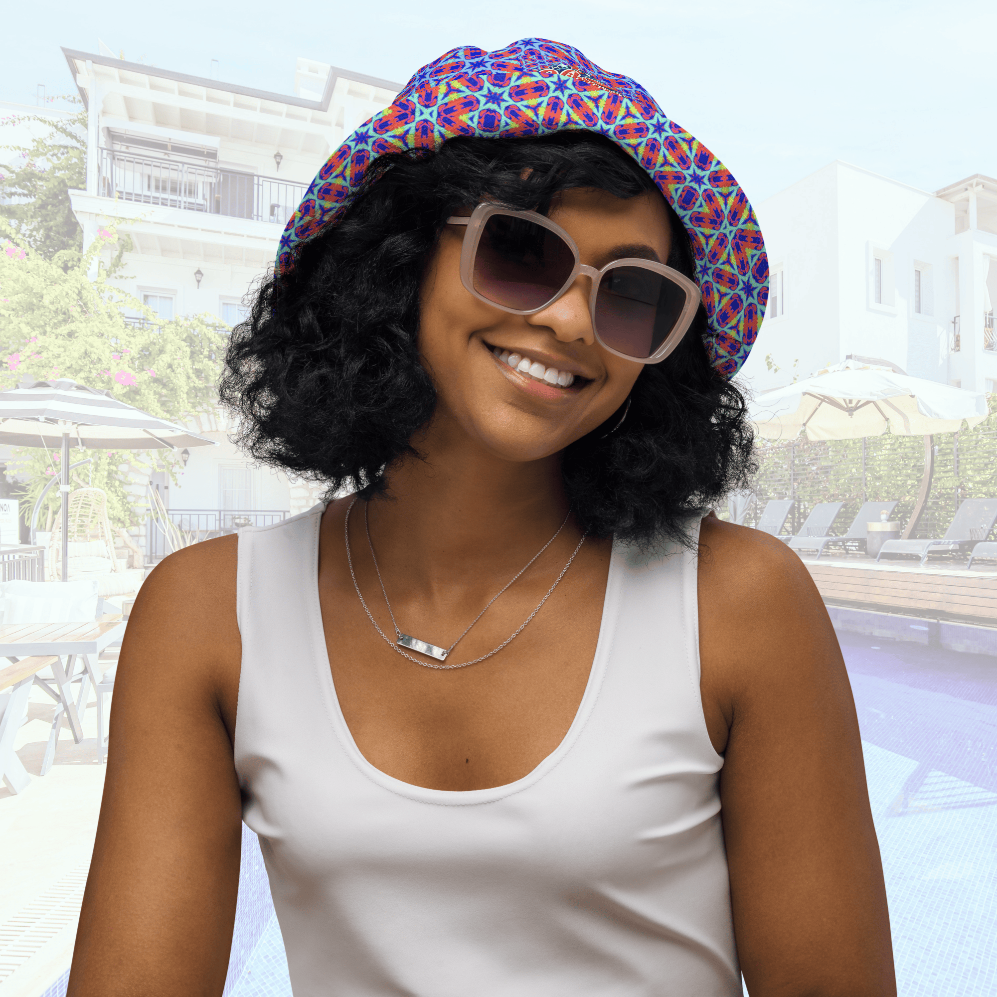 Vibrant Apparel New Zealand Hat Reversible Electric Star Geometric Bucket Hat –  – 2-in-1 Vibrant Streetwear