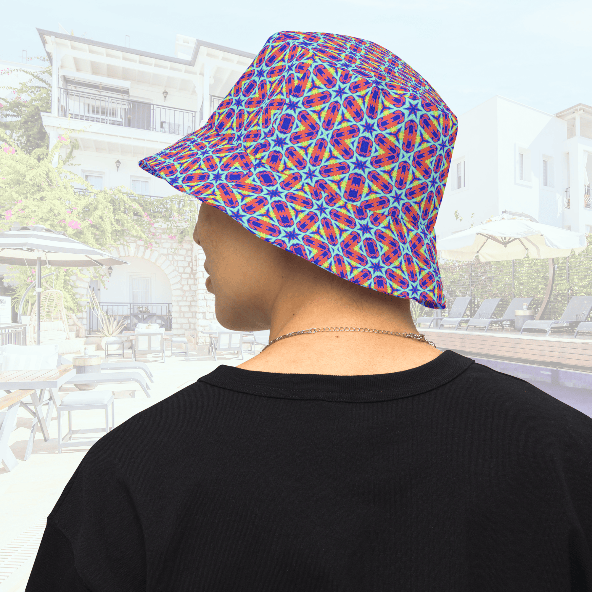 Vibrant Apparel New Zealand Hat Reversible Electric Star Geometric Bucket Hat –  – 2-in-1 Vibrant Streetwear
