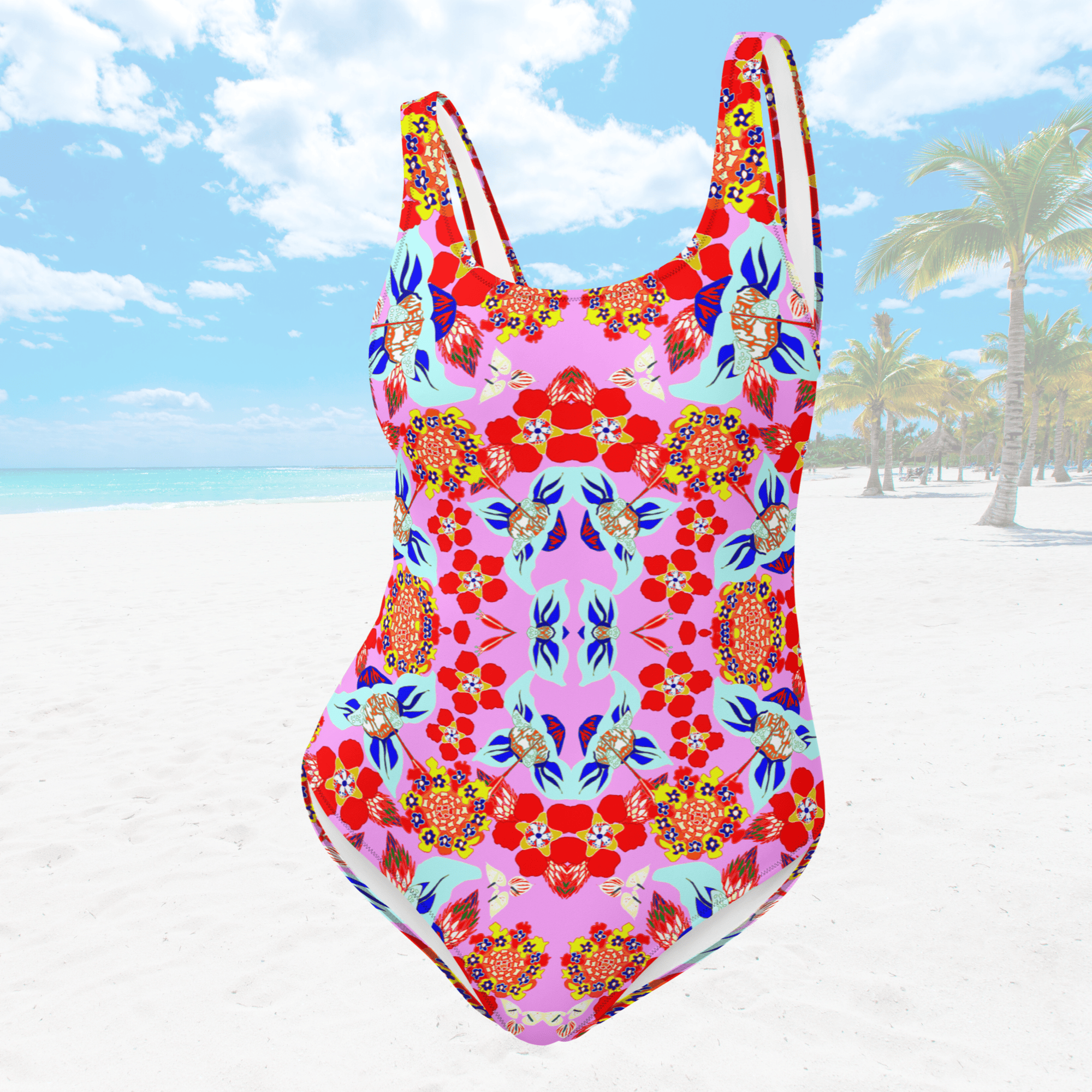 Vibrant Apparel New Zealand CUT-SEW Vibrant Floral One-Piece Swimsuit | Bold Beachwear