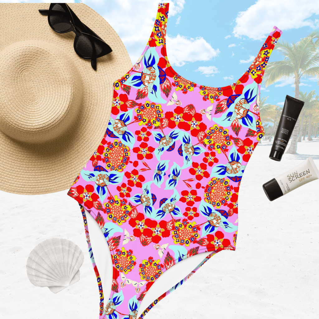 Vibrant Apparel New Zealand CUT-SEW Vibrant Floral One-Piece Swimsuit | Bold Beachwear