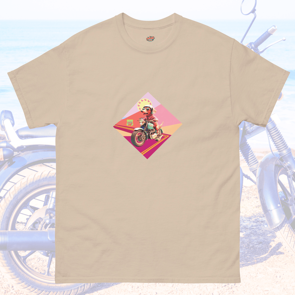 Vibrant Apparel New Zealand T-SHIRT Sand / S Retro Dog Rider Graphic T-Shirt