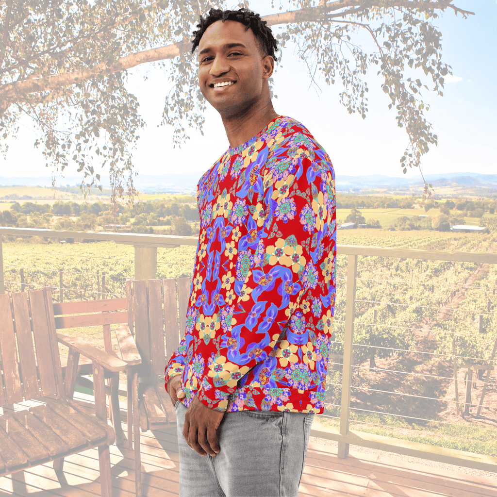 Vibrant Apparel New Zealand All-Over Print Floral Sweatshirt | Unisex Cotton Pullover