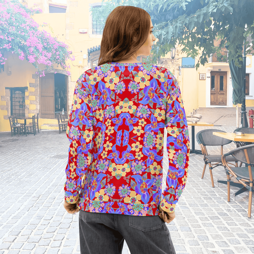 Vibrant Apparel New Zealand All-Over Print Floral Sweatshirt | Unisex Cotton Pullover