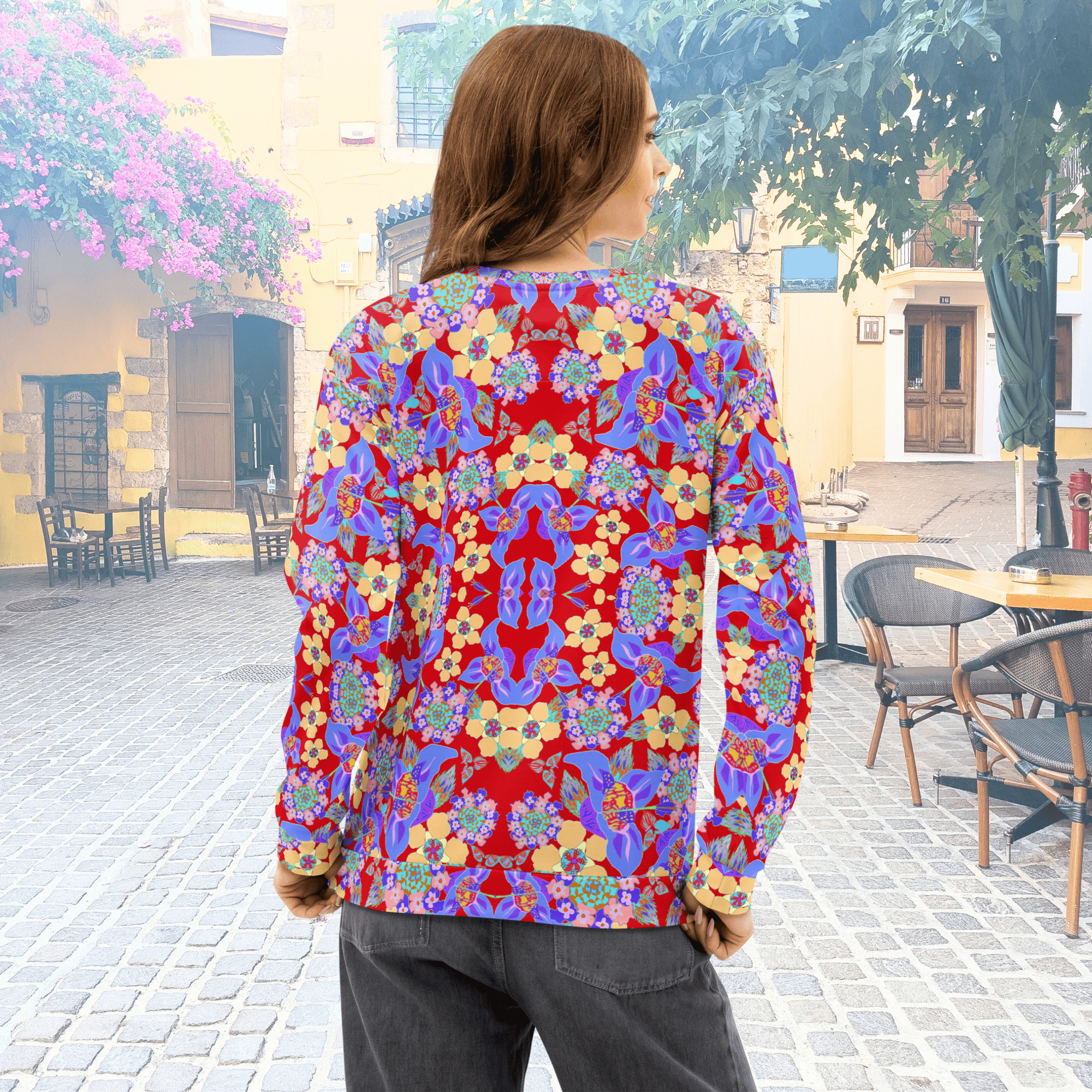 Vibrant Apparel New Zealand All-Over Print Floral Sweatshirt | Unisex Cotton Pullover