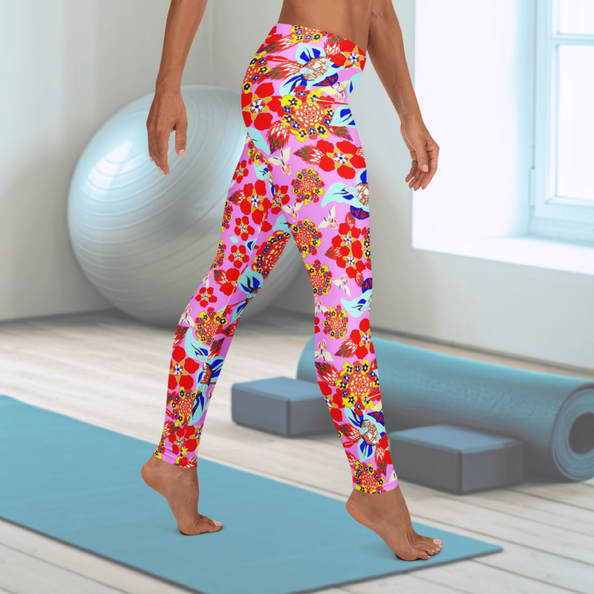 Vibrant Apparel New Zealand XS Bright Floral Performance Leggings