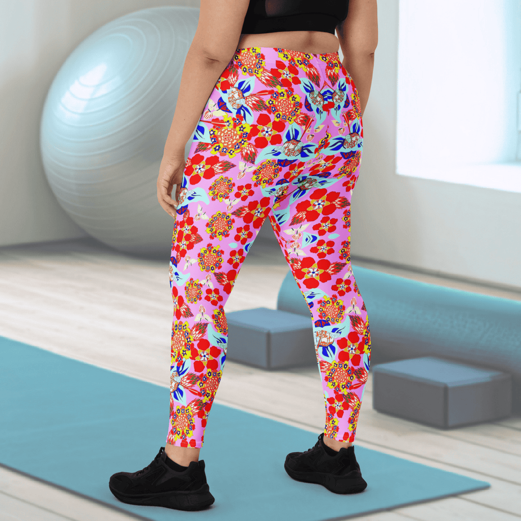Vibrant Apparel New Zealand Bright Floral Performance Leggings