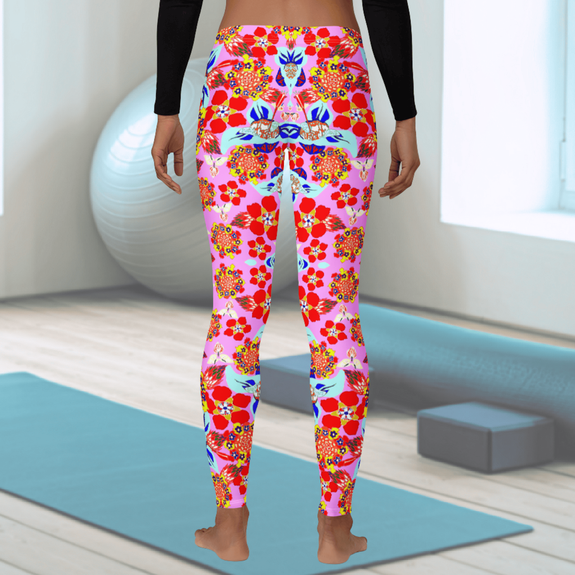 Vibrant Apparel New Zealand Bright Floral Performance Leggings