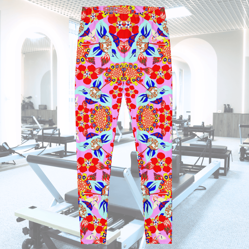 Vibrant Apparel New Zealand Bright Floral Performance Leggings