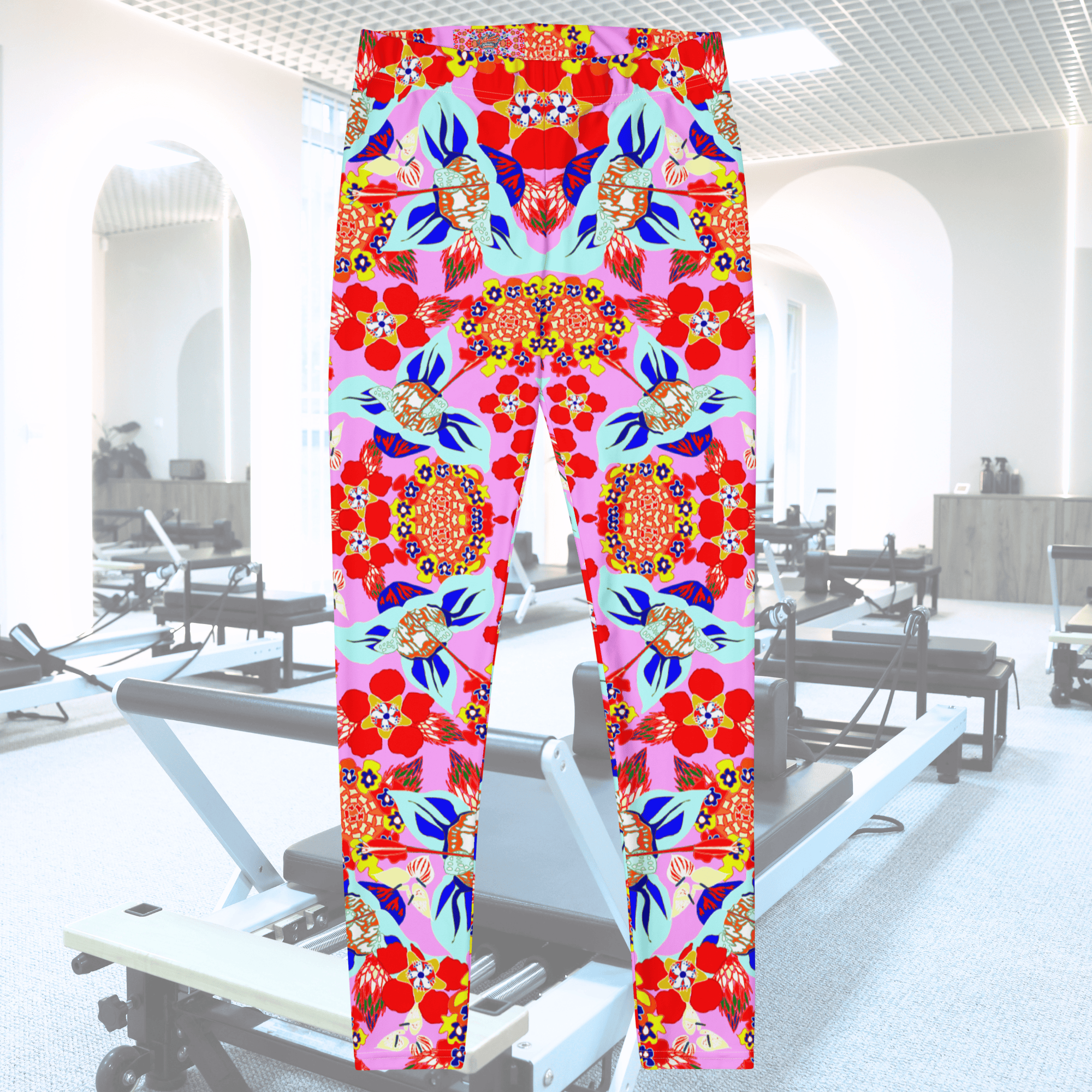 Vibrant Apparel New Zealand Bright Floral Performance Leggings