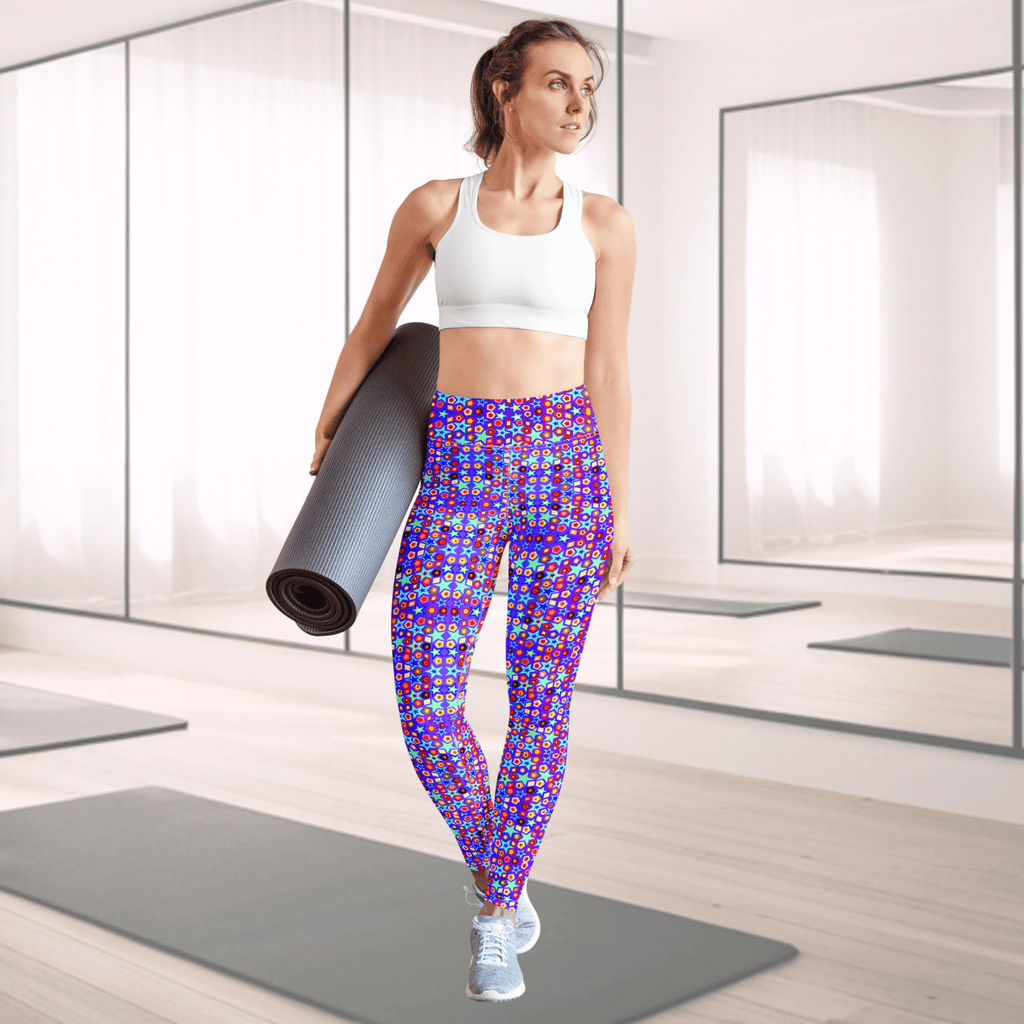 Vibrant Apparel New Zealand CUT-SEW Electric Neon Star Yoga Leggings | Vibrant Apparel NZ