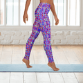 Vibrant Apparel New Zealand CUT-SEW XS Electric Neon Star Yoga Leggings | Vibrant Apparel NZ
