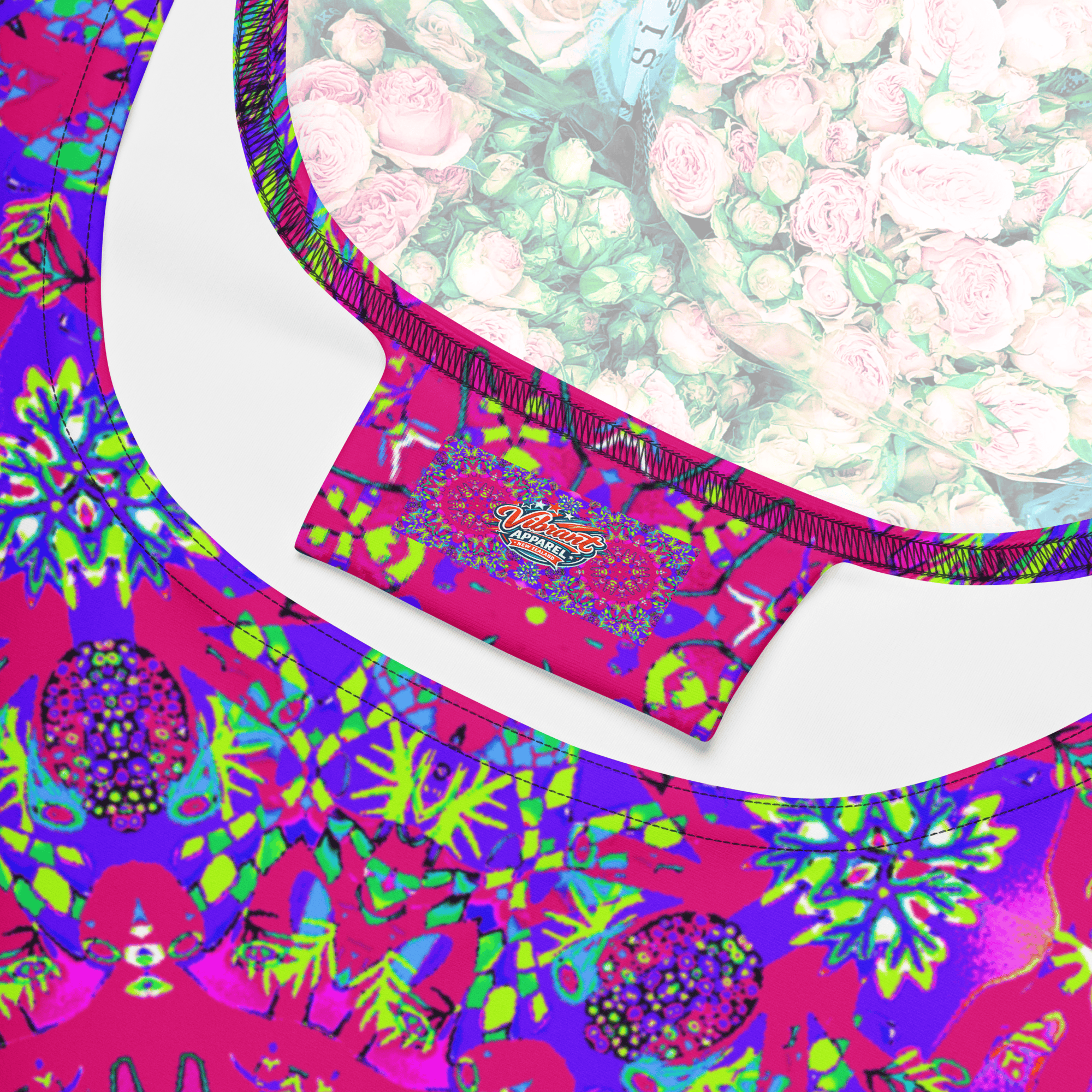 Vibrant Apparel New Zealand CUT-SEW Psychedelic Mandala Sleeveless Skater Dress