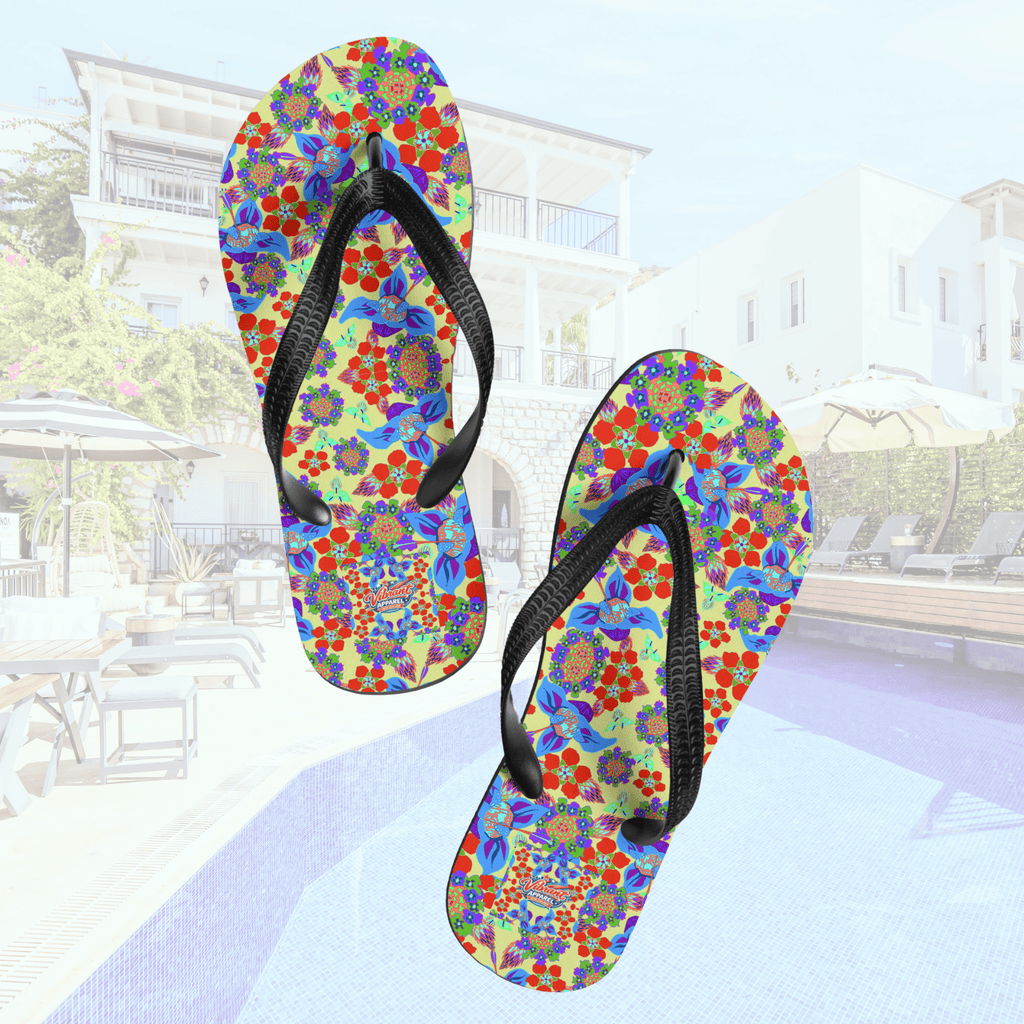 Vibrant Apparel New Zealand Floral Flip Flops | Vibrant Summer Sandals