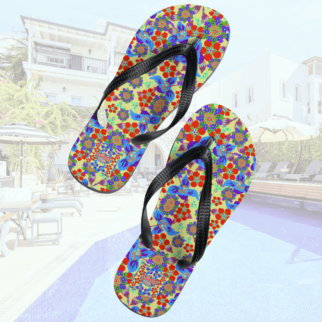 Vibrant Apparel New Zealand Floral Flip Flops | Vibrant Summer Sandals