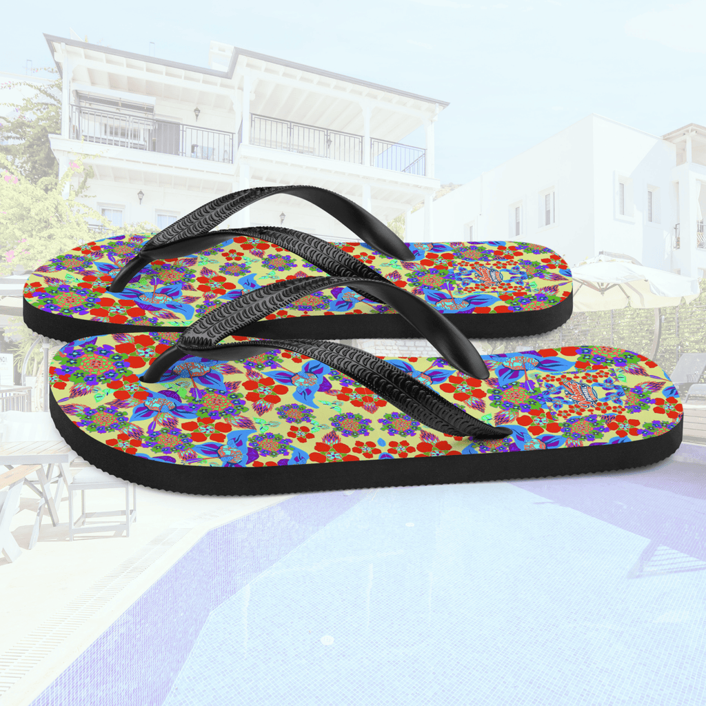 Vibrant Apparel New Zealand Floral Flip Flops | Vibrant Summer Sandals