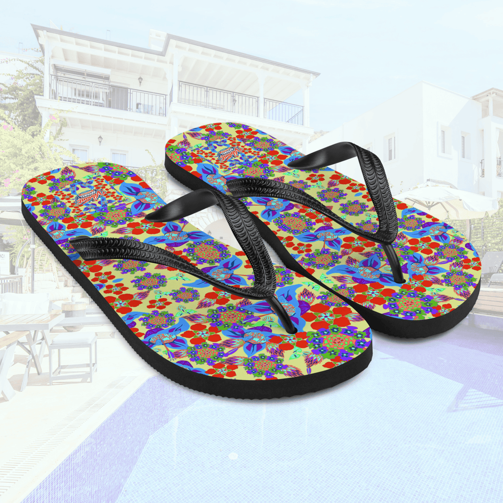 Vibrant Apparel New Zealand Floral Flip Flops | Vibrant Summer Sandals
