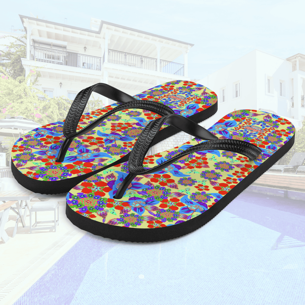 Vibrant Apparel New Zealand Floral Flip Flops | Vibrant Summer Sandals