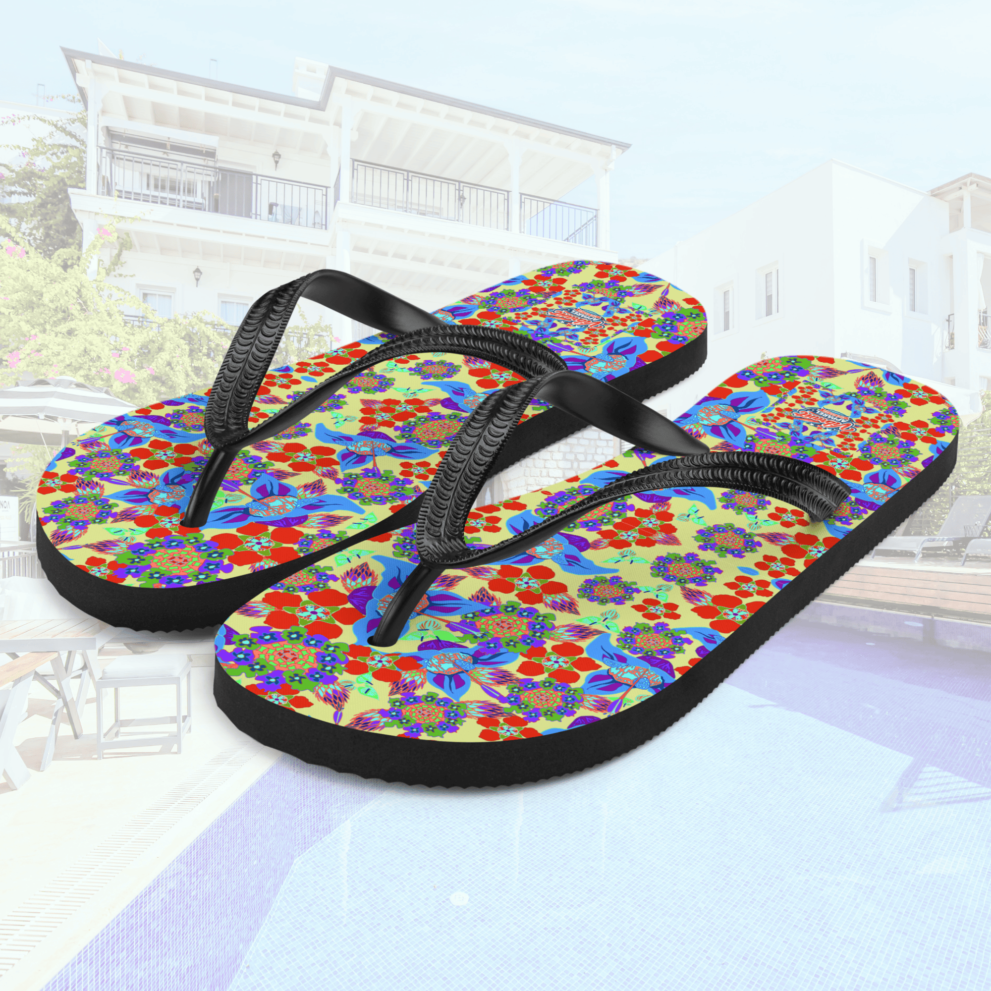 Vibrant Apparel New Zealand Floral Flip Flops | Vibrant Summer Sandals