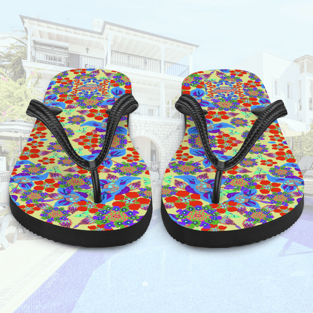 Vibrant Apparel New Zealand Floral Flip Flops | Vibrant Summer Sandals